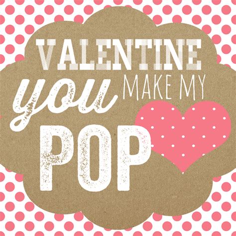 You Make My Heart Pop Valentine Free Printable